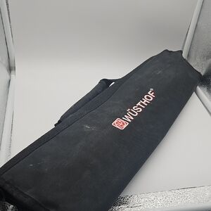 Wusthof Black Knife Roll with Red Logo